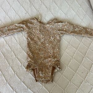 Quincy Mae Tan Floral Baby Swimsuit